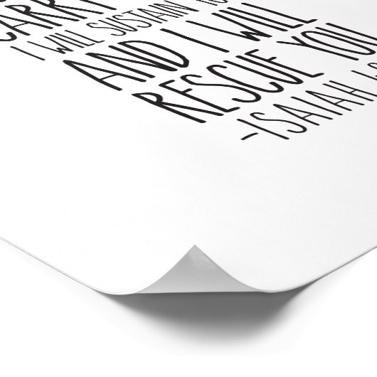 イザヤ書46章4節 ポスター (角)