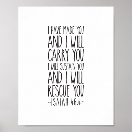 イザヤ書46章4節 ポスター (正面)