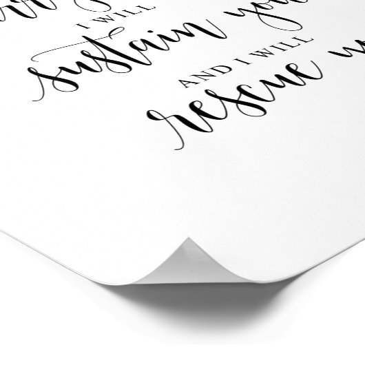 イザヤ書46章4節 ポスター (角)