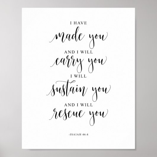 イザヤ書46章4節 ポスター (正面)