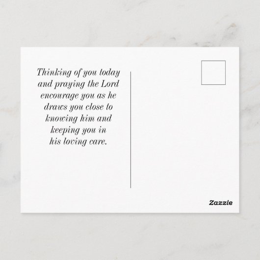 イザヤ書46:4わたしは、あなたがたに花を支える者である ポストカード (裏面)