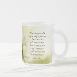 イザヤ書46:4わたしは、あなたがたを支える者である フロストグラスマグカップ