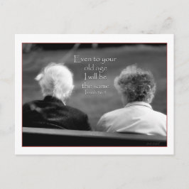 イザヤ書46:4わたしは、あなたの年になっても同じだ ポストカード