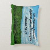 イザヤ書54:17あなたがたに対して武器は形成されなかった アクセントクッション (裏面(縦))