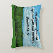 イザヤ書54:17あなたがたに対して武器は形成されなかった アクセントクッション (正面(垂直))