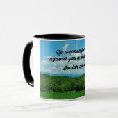 イザヤ書54:17あなたがたに対して武器は形成されなかった マグカップ (正面左)