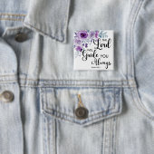 イザヤ書58:11紫のフローラキリスト教の聖句 缶バッジ (インサイチュ)