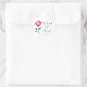 イザヤ書58:11花の卒業聖書の節 ラウンドシール (バッグ)