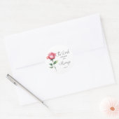 イザヤ書58:11花の卒業聖書の節 ラウンドシール (封筒)