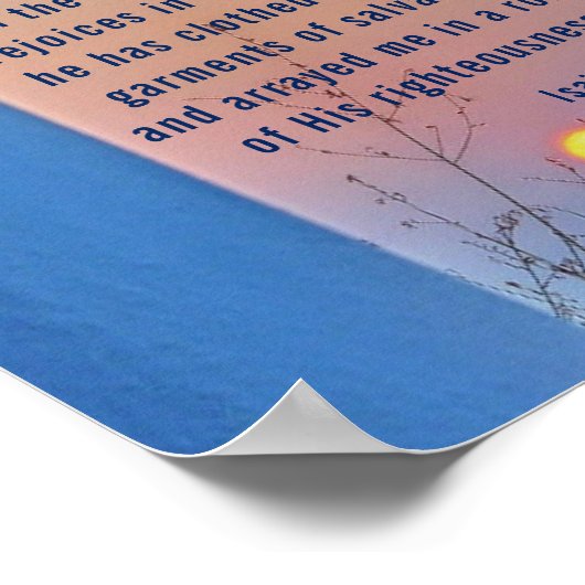 イザヤ書61:10主なる聖書に大いに喜ぶ ポスター (角)