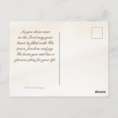 イザヤ書61:3美しい灰、聖書の聖句、蘭 ポストカード (裏面)