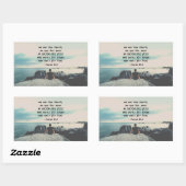 イザヤ書64:4耳が聞かれていない、聖書の聖句 長方形シール (シート)