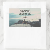 イザヤ書64:4耳が聞かれていない、聖書の聖句 長方形シール (バッグ)