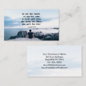 イザヤ書64:4, "耳が聞かれていない、聖書の聖句 名刺 (正面/裏面)