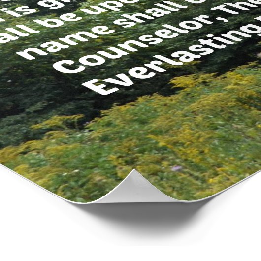 イザヤ書9:6わたしたちにとって子は生まれあり、わたしたちにとっては ポスター (角)