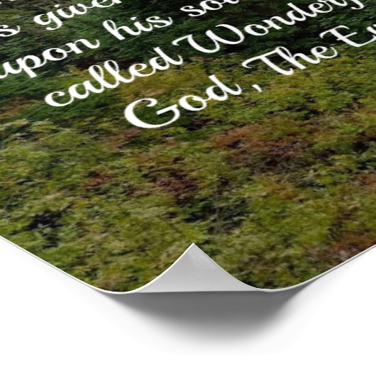 イザヤ書9:6わたしたちにとって子は生まれあり、わたしたちにとっては ポスター (角)