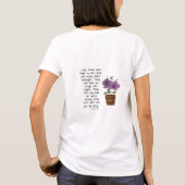 イザヤ書 40:31 聖書の詩 ハイビスカス Tシャツ (裏面)