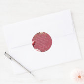 イザヤ書 53:5 聖書の詩、癒しの聖句、ピンク ラウンドシール (封筒)