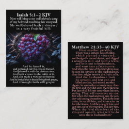 イザヤ書 5:1–2 とマタイによる福音書 21:33–40 KJV 箱入りカード 名刺