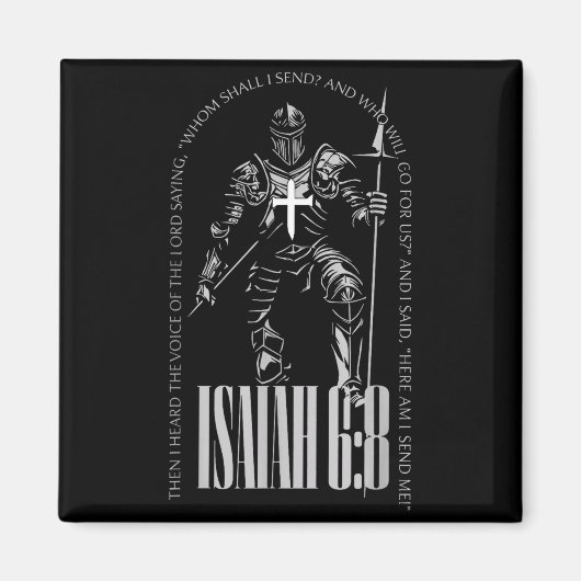 イザヤ書 6章8節 十字軍 ナイト テンプル騎士団 マグネット (正面)