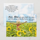 イザヤ書 60:1-2 よろし、輝け。あなたの光が来た ポストカード (正面/裏面)