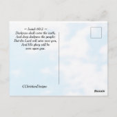 イザヤ書 60:1-2 よろし、輝け。あなたの光が来た ポストカード (裏面)