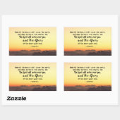 イザヤ書 60:2  地は闇に覆われる 聖書 長方形シール (シート)