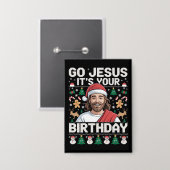 イザヤ様お誕生日おめでとう ださいたまクリスマスセーター 缶バッジ (正面/裏面)
