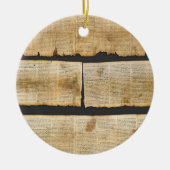 イザヤ素晴らしスクロール死海絵巻1QiSaa セラミックオーナメント (正面)