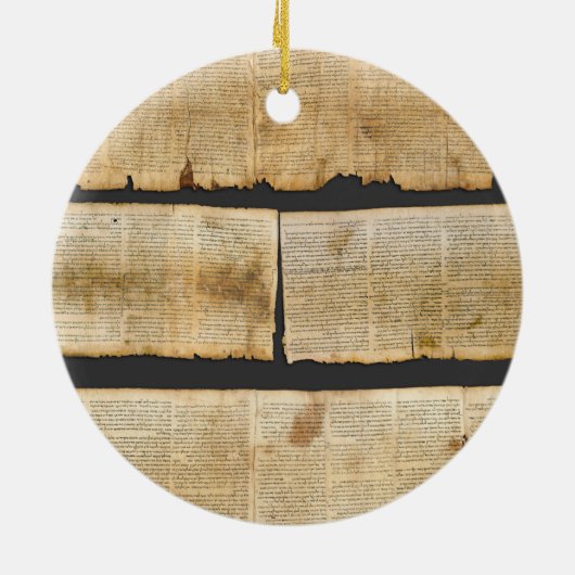 イザヤ素晴らしスクロール死海絵巻1QiSaa セラミックオーナメント (裏面)