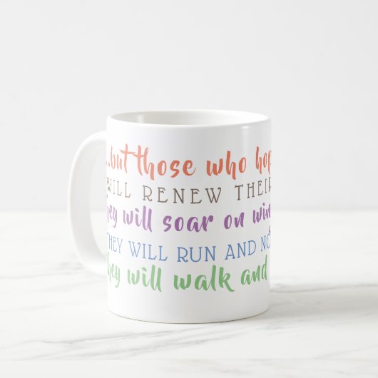 イザヤ聖なる書物、 経典イーグルマグのような翼に舞い上がる コーヒーマグカップ (正面左)