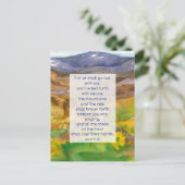 イザヤ聖なる書物、 経典祈りの言葉カードマウンテンランドスケープ ポストカード (スタンド正面)