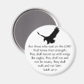 イザヤ聖書聖なる書物、 経典が主イーグルに待つ マグネット (正面/裏面)