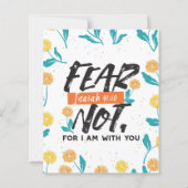 イザヤ語ではない恐怖の聖句の感動的デザイン (裏面)