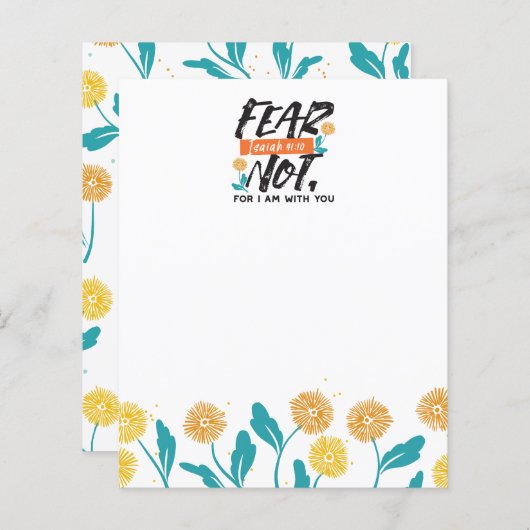 イザヤ語ではない恐怖の聖句の感動的デザイン (正面/裏面)