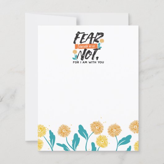 イザヤ語ではない恐怖の聖句の感動的デザイン (正面)