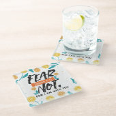 イザヤ語ではない恐怖の聖句の感動的デザイン ガラスコースター (アングル)