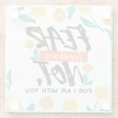 イザヤ語ではない恐怖の聖句の感動的デザイン ガラスコースター (裏面)