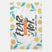 イザヤ語ではない恐怖の聖句の感動的デザイン キッチンタオル (縦)