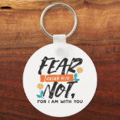 イザヤ語ではない恐怖の聖句の感動的デザイン キーホルダー (正面)