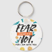 イザヤ語ではない恐怖の聖句の感動的デザイン キーホルダー (裏面)