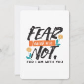 イザヤ語ではない恐怖の聖句の感動的デザイン シーズンカード (正面)