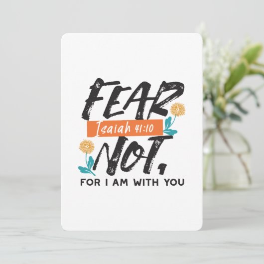 イザヤ語ではない恐怖の聖句の感動的デザイン シーズンカード (スタンド正面)