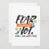 イザヤ語ではない恐怖の聖句の感動的デザイン シーズンカード (正面/裏面)