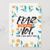 イザヤ語ではない恐怖の聖句の感動的デザイン シーズンカード (正面/裏面)