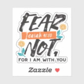 イザヤ語ではない恐怖の聖句の感動的デザイン シール (シート)