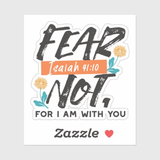 イザヤ語ではない恐怖の聖句の感動的デザイン シール (シート)