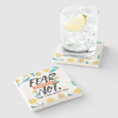 イザヤ語ではない恐怖の聖句の感動的デザイン ストーンコースター (横)