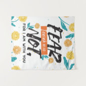 イザヤ語ではない恐怖の聖句の感動的デザイン タペストリー (正面(横))