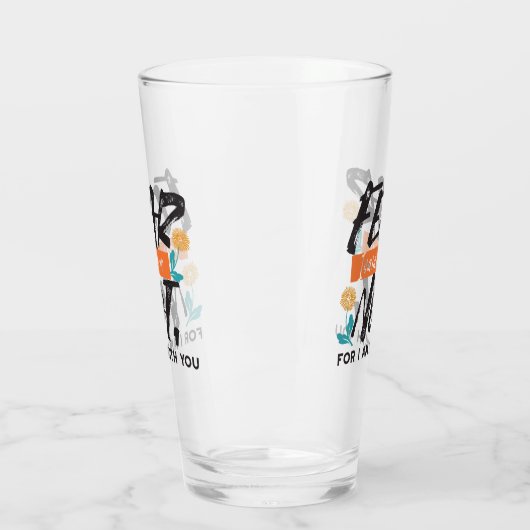 イザヤ語ではない恐怖の聖句の感動的デザイン タンブラーグラス (左)